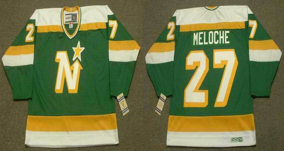 2019 Men Dallas Stars 27 Meloche Green CCM NHL jerseys